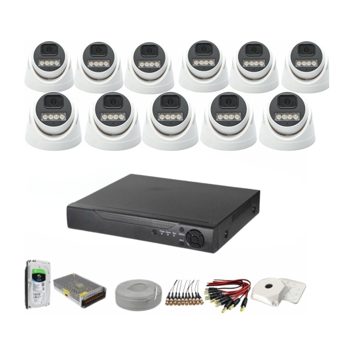 Go Vision 11'li Dome Kamera Seti 2mp 3.6mm Full Color Serisi