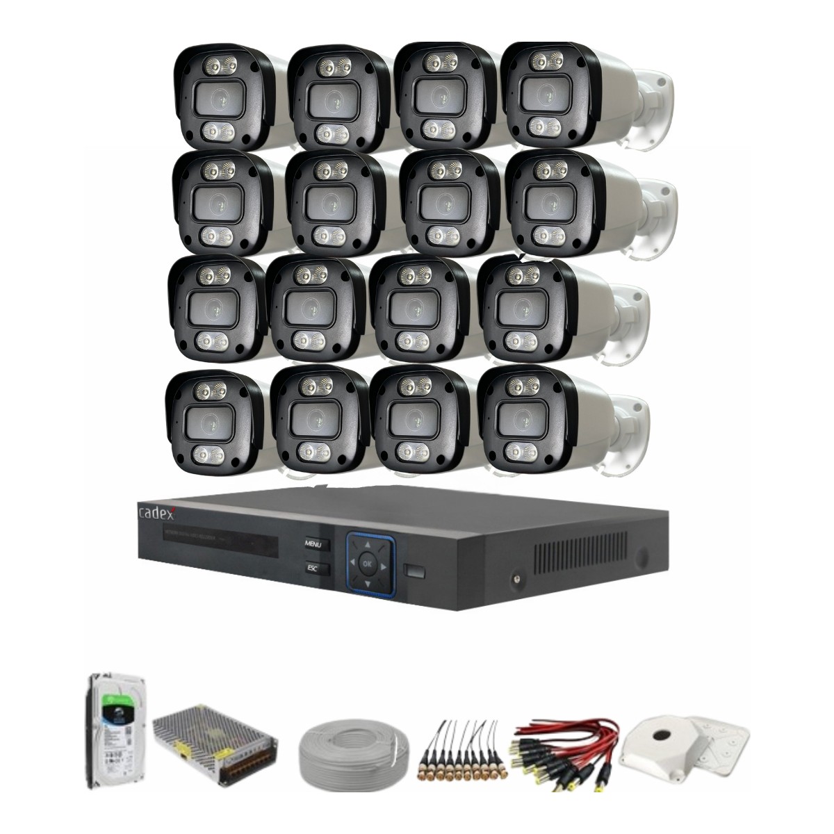 Go Vision 16'lı 2 Mp Ahd Kamera Seti- 3.6mm Full Color Serisi
