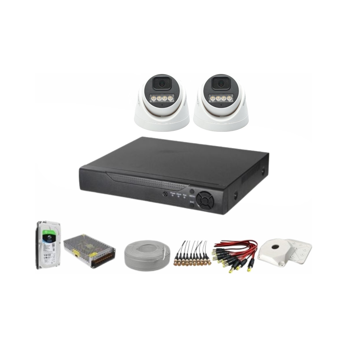 Go Vision 2'li Dome Kamera Seti 2 Mp 3.6mm Full Color Serisi